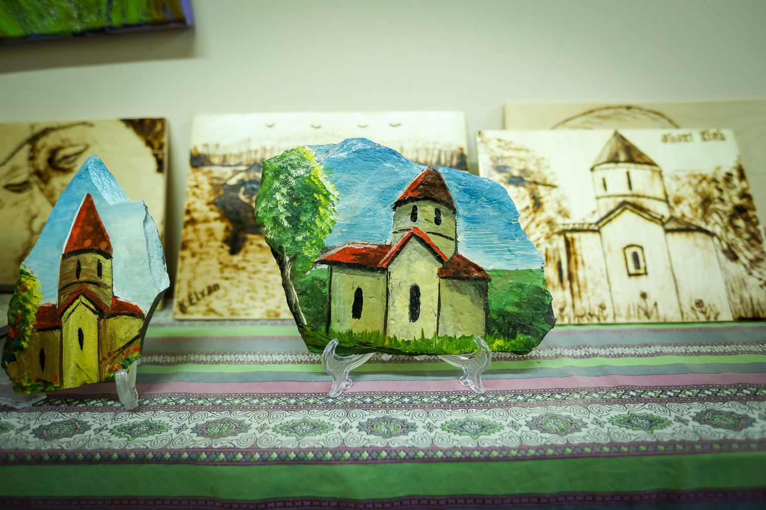 A picture of a Caucasian Albanian temple made from river stones