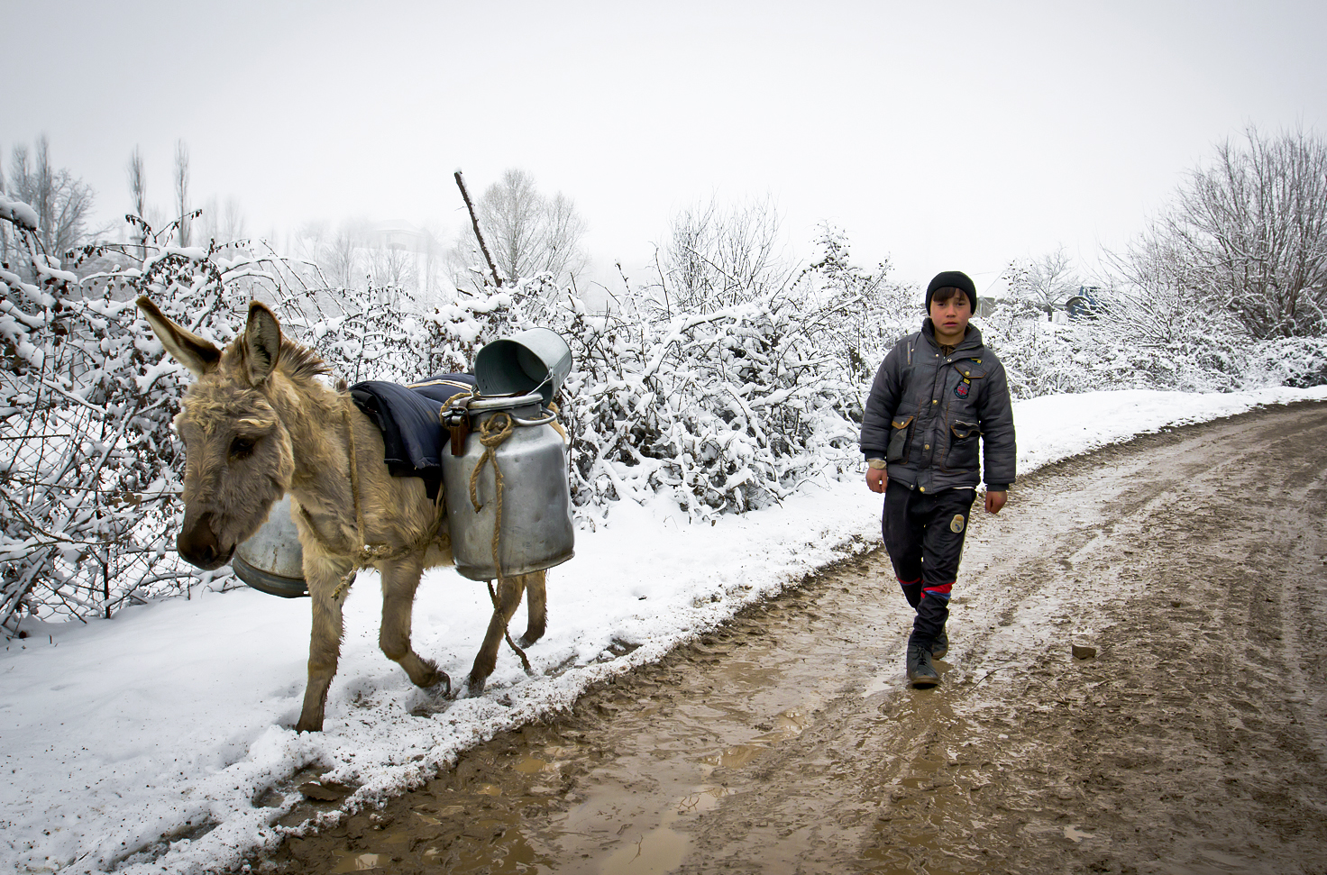 Ağdam kəndinin içməli su problemi olduğundan kəndlilər suyu uzaq məsafədə yerləşən arteziandan gətirirlər