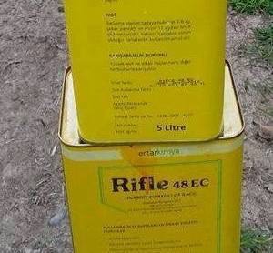 An active ingredient in Rifle 48 EC is banned in the EU