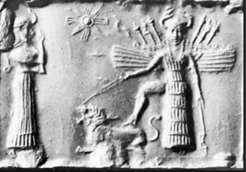 Ayağını aslanın belinə qoyan İştar