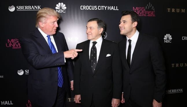 Дональд Трамп, Араз и Эмин Агаларовы