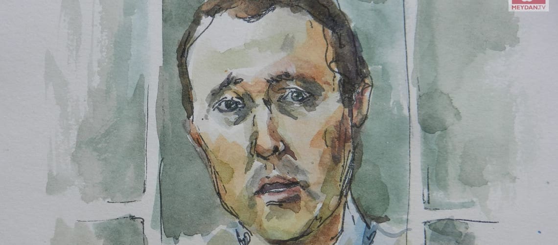 Экс-глава Межбанка Азербайджана Джахангир Гаджиев. Иллюстрация Мейдан ТВ
