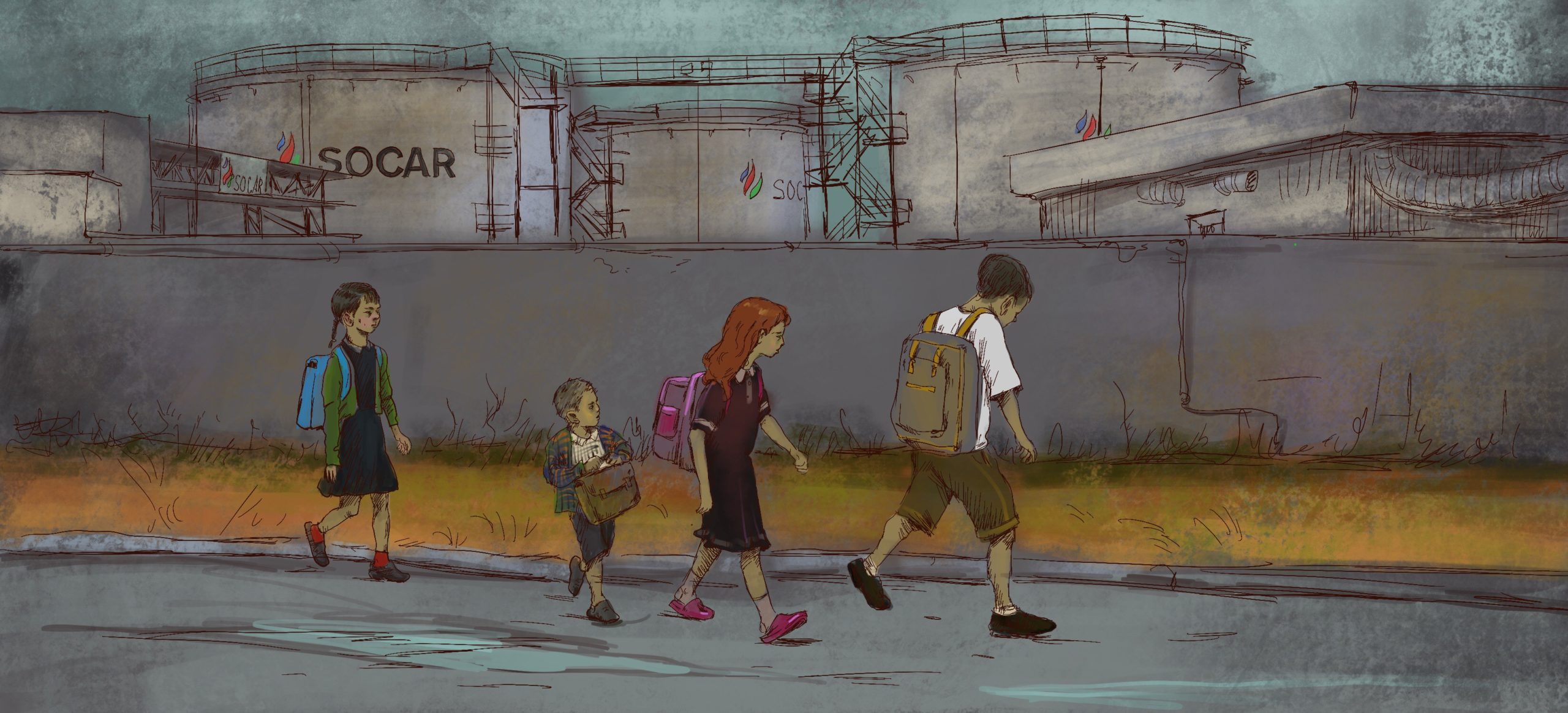 Georgians who live close to SOCAR’s main fuel base near Tbilisi airport