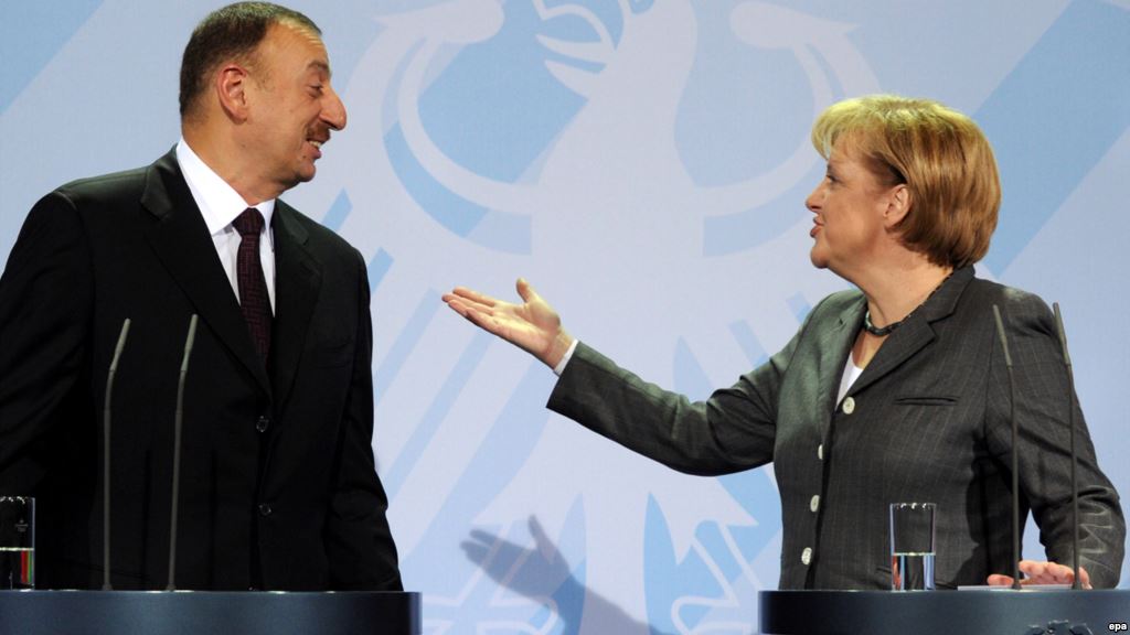 Ilham Əliyev və Angela Merkel
