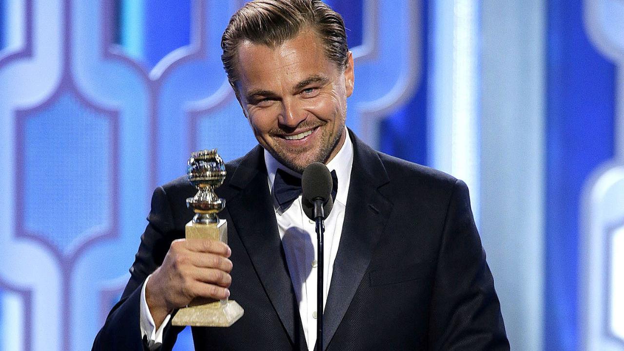 Leonardo DiCaprio at the Golden Globes 2016