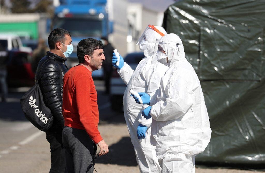 Marneuli coronavirus temperature checking.jpg