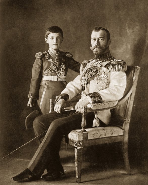 Nikolaj II with the czarevich