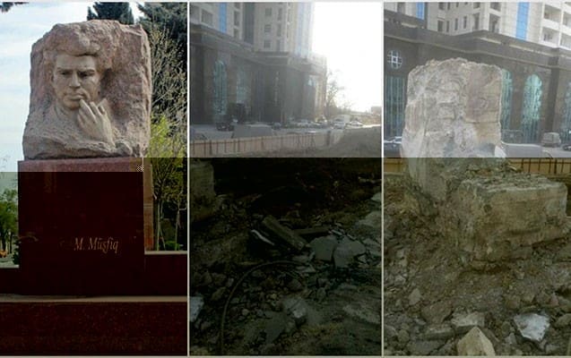памятник Микаилу Мушфигу Фото:социальные сети
