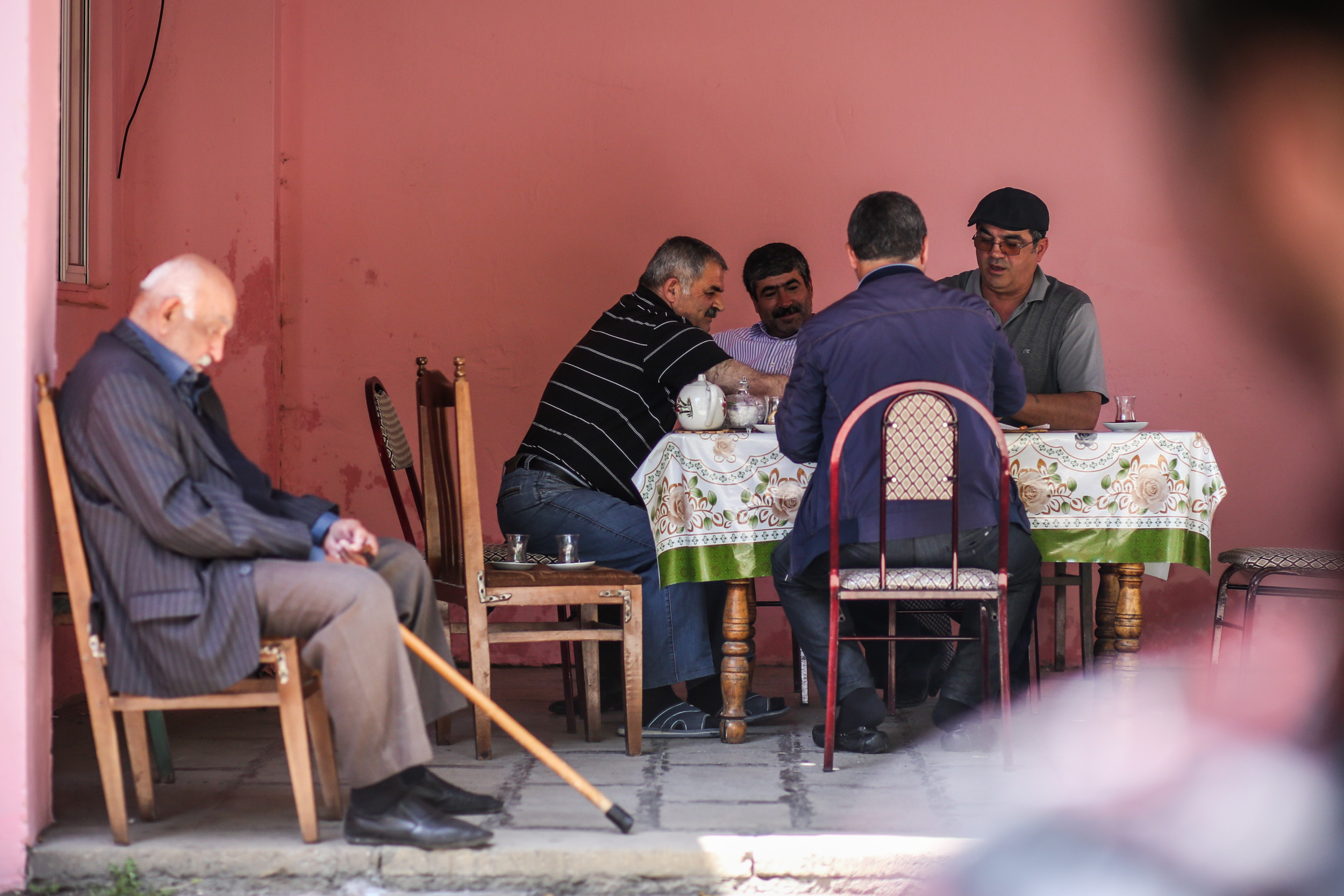 Residents of Red Village spend much of their free time in tea – houses