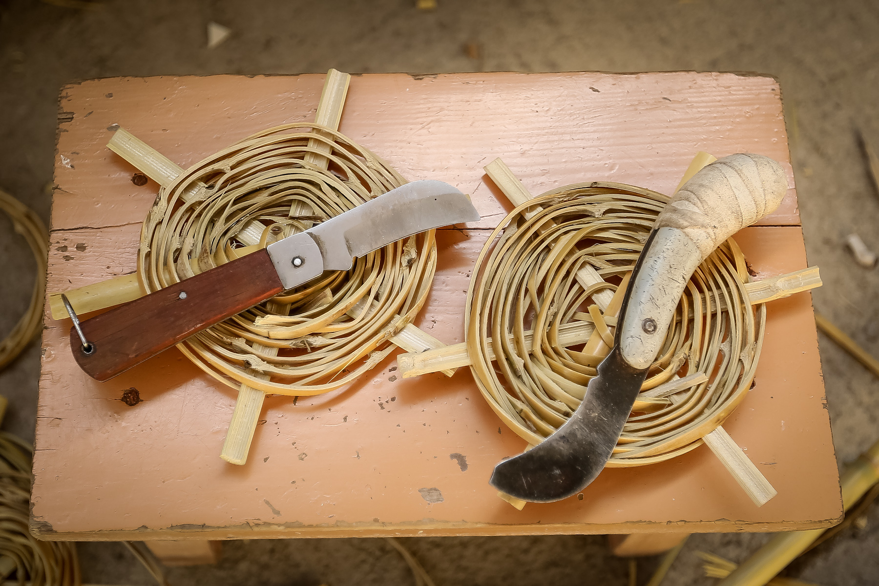 Səbətin hazırlanmasında istifadə olunan alətlər