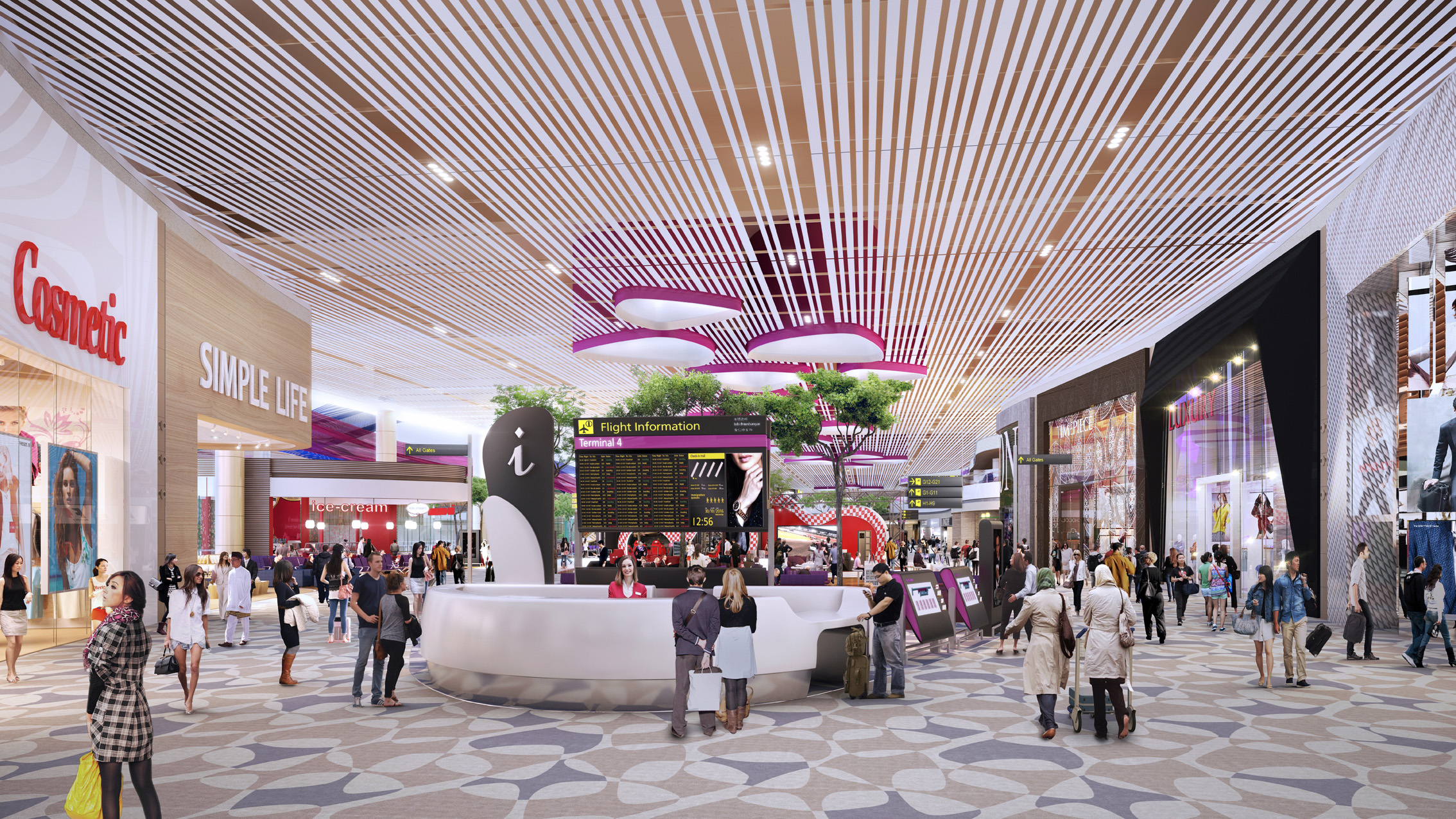 Sinqapur aeroportu, tranzit ərazi