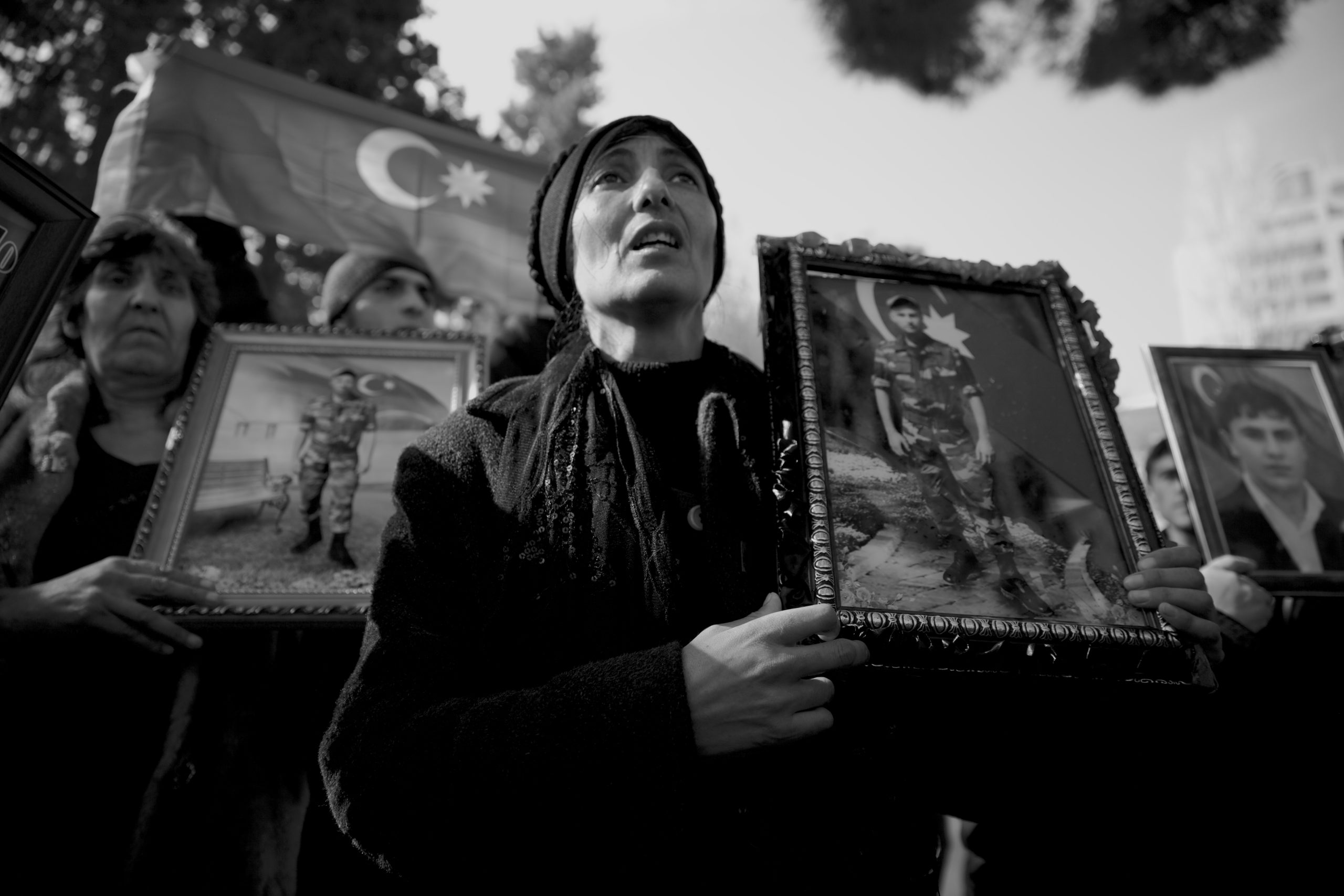 The parents of soldiers who died took part in the demonstration, Fountain Square, Baku, March 2013
