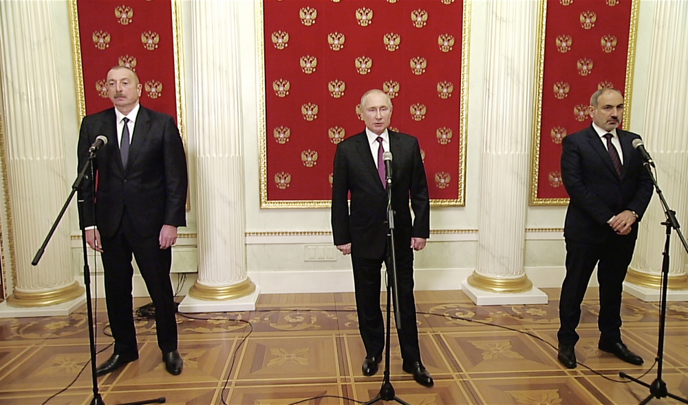 İ.Əliyev, V.Putin və N.Paşinyan