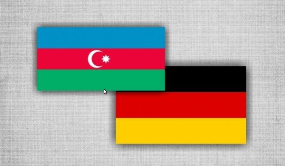 Флаги Азербайджана и Германии