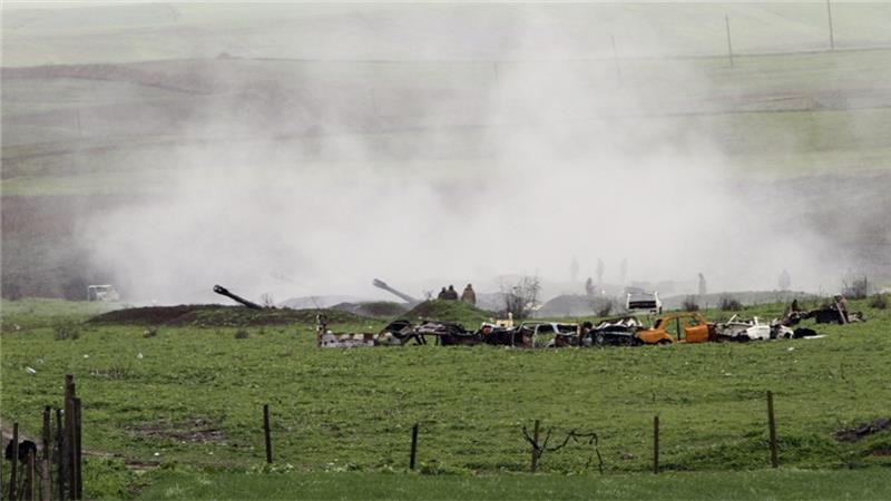 В Карабахе во время военный действий в апреле