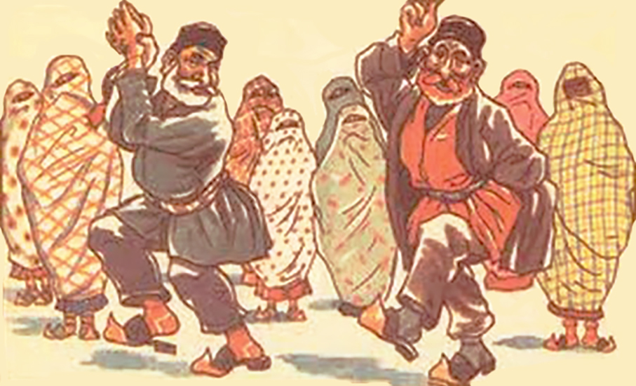 Иллюстрация из журнала «Молла Насреддин», 1906 г.
