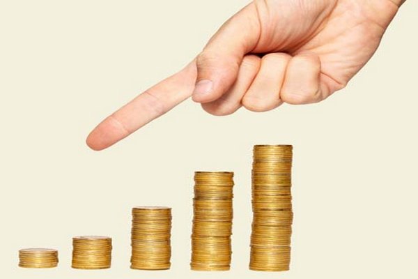 Concept of finance regression isolated on white.