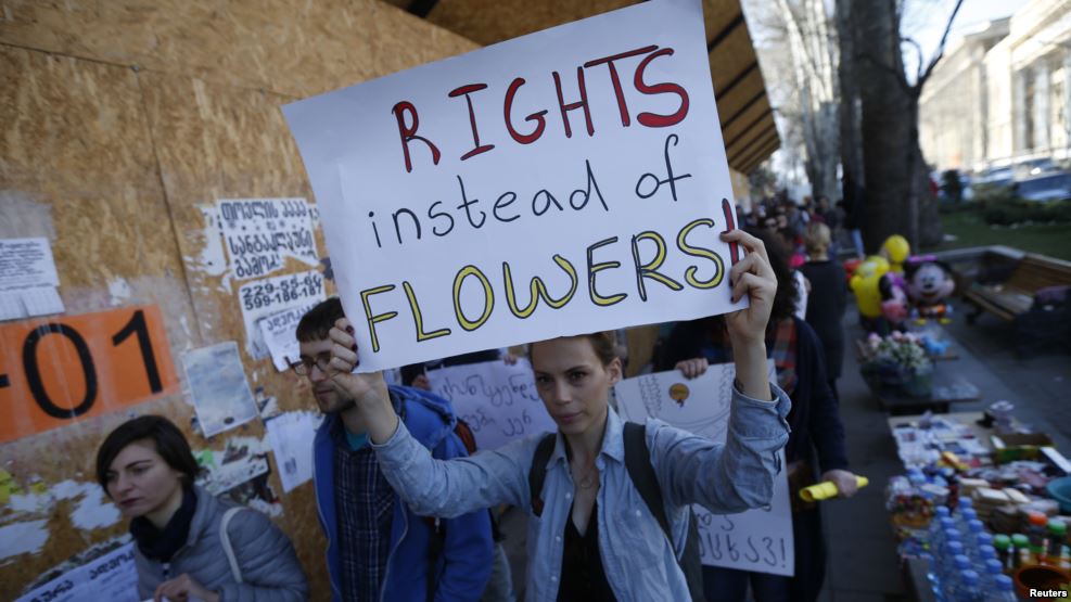 While Tbilisi marched in tandem with women worldwide on January 21 to demand more equality for women, Azerbaijan's women remained conspicuously silent