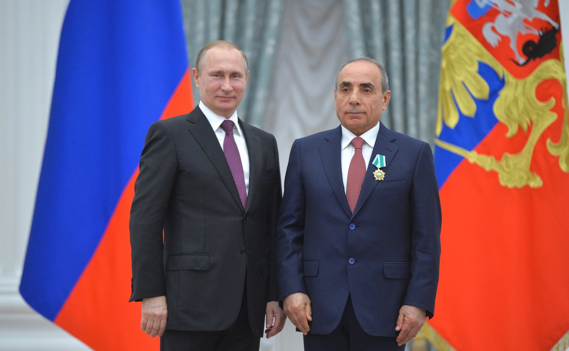 Credit: Yaqub Eyyubov is awarded the Order of Friendship by Russian President Vladimir Putin in March 2016. (Photo credit: Kremlin.ru)