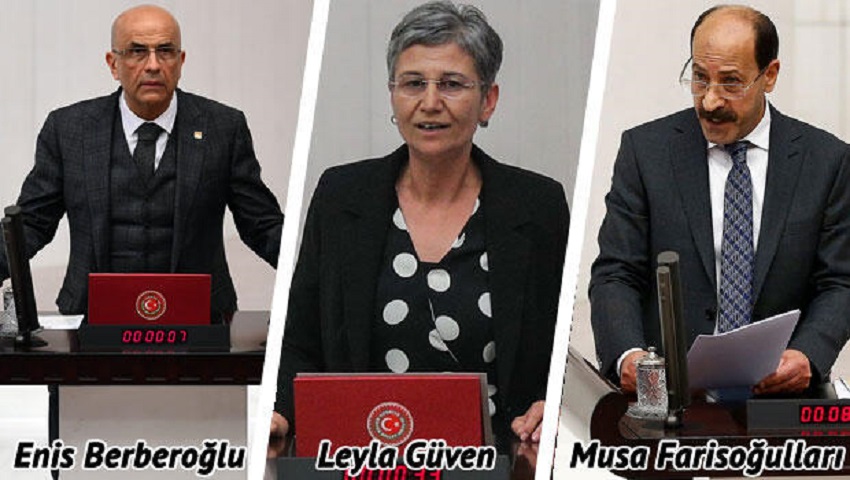 Leyla Güven, Musa Farisogullari və Enis Berberoğlu