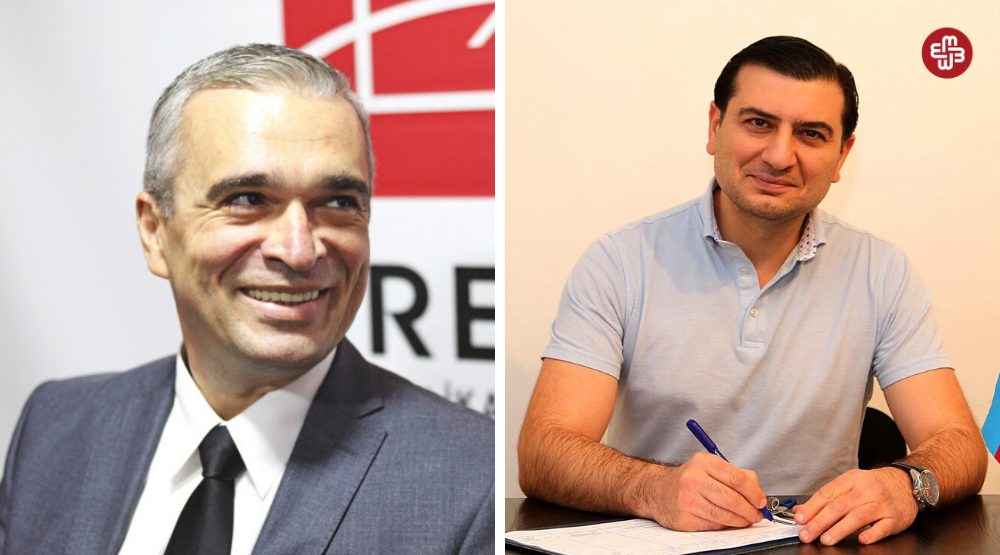 REAL party leader Ilgar Mammadov (L) and Azer Qasimli, chairman of the party council