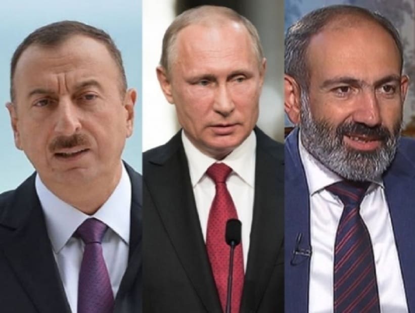 Ильхам Алиев, Владимир Путин и Никол Пашинян