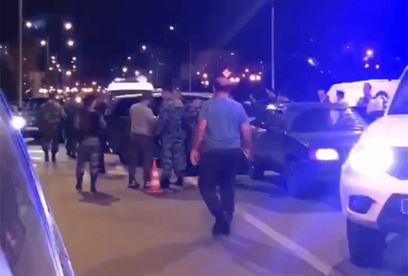 Кадры после ночной драки в Москве