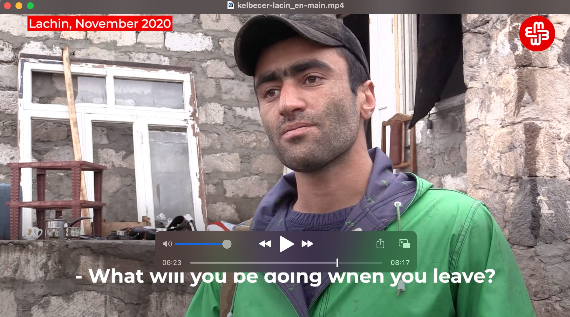 Resident leaving Nagorno Karabakh