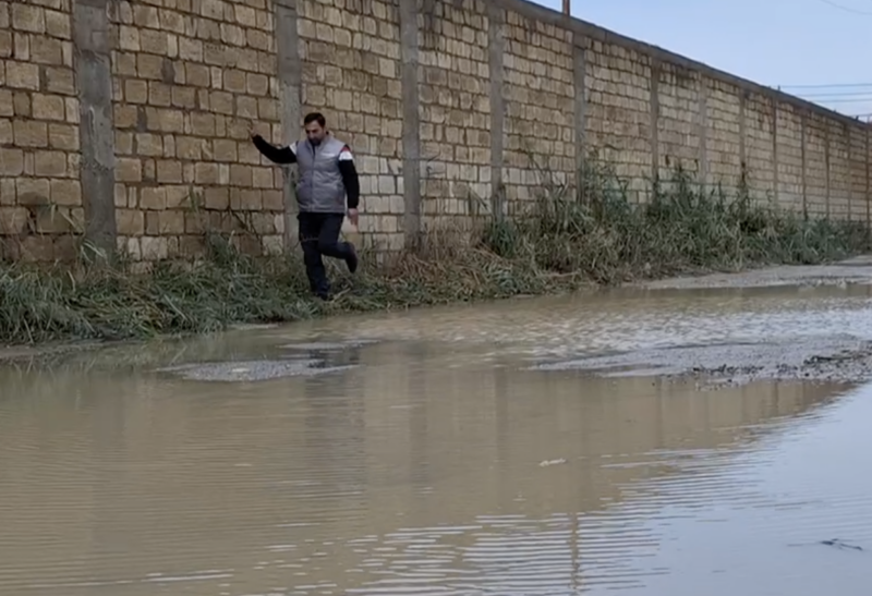 Binəqədi yağışdan sonra, foto: Meydan TV