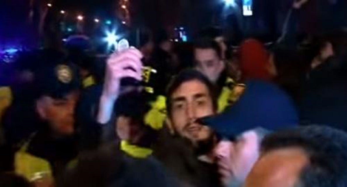 Акция "Солидарность рабочим в Тбилиси 01.04.2019. Фото: кадр видео Georgian Broadcaster